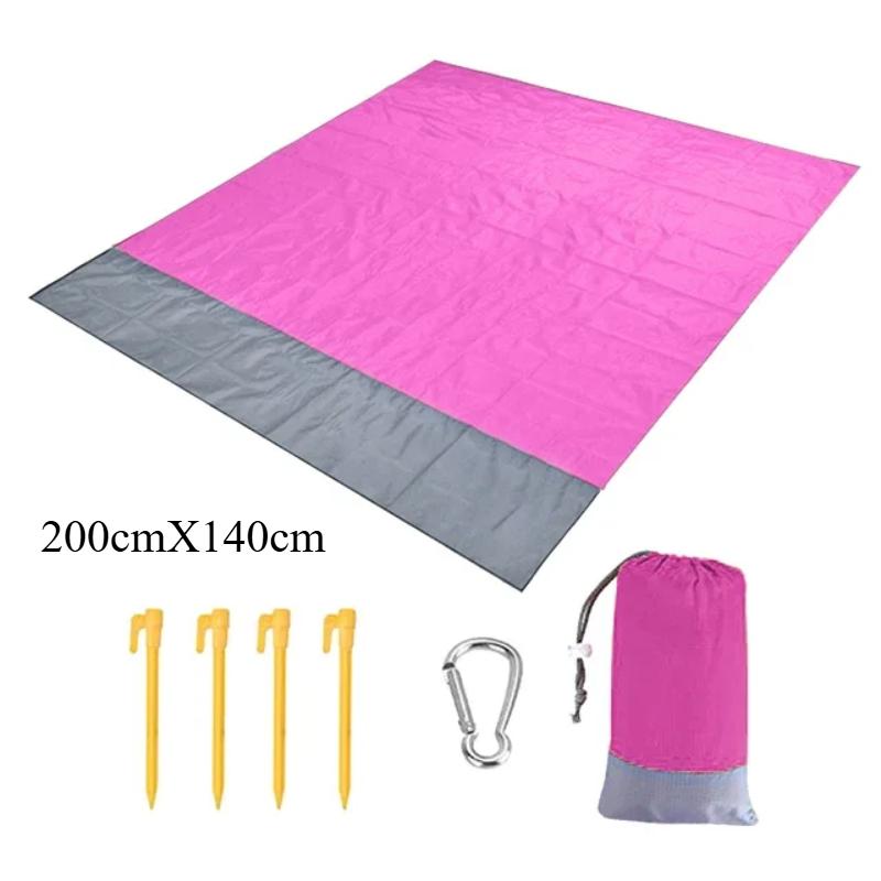 200x210cm Waterproof Pocket Beach Mat Folding Camping Sand Free Blanket Mattress Portable Lightweight Mat Outdoor Picnic Mat