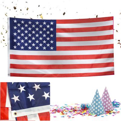 90x150cm Wasserdichtes Polyester Gestickte Sterne Genähte Streifen USA Amerikanische Flagge Unabhängigkeitstagsflagge US-Nationalflagge 1-5 Stück
