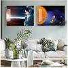 Meteorit-Wandbilder für Wohnzimmer-Dekoration, Galaxie, Sterne, Astronaut, Planet, Loch, Weltraum, Poster und Prins, Universum, Erde