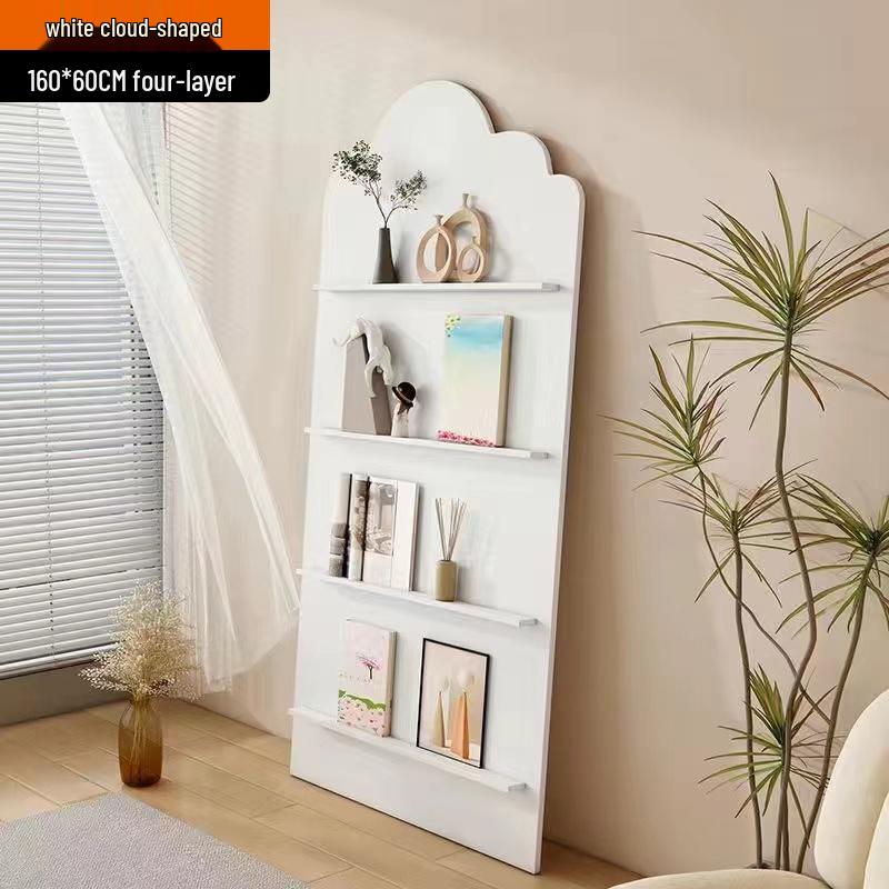 Nordic Floor-Standing Bookshelf: Multi-Layer Wall Storage Rack for Magazines and Picture Books