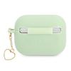 Guess Guaplschsn Airpods Pro Cover Zielony/Green Silicone Charm Heart Collection