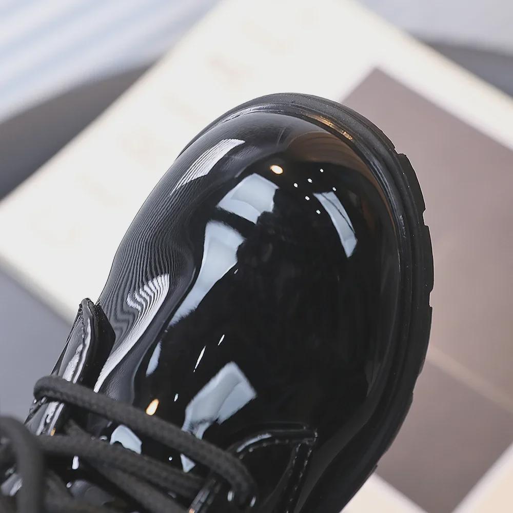 2025 New Spring/Autumn Children’s PU Leather Martin Boots for Boys and Girls