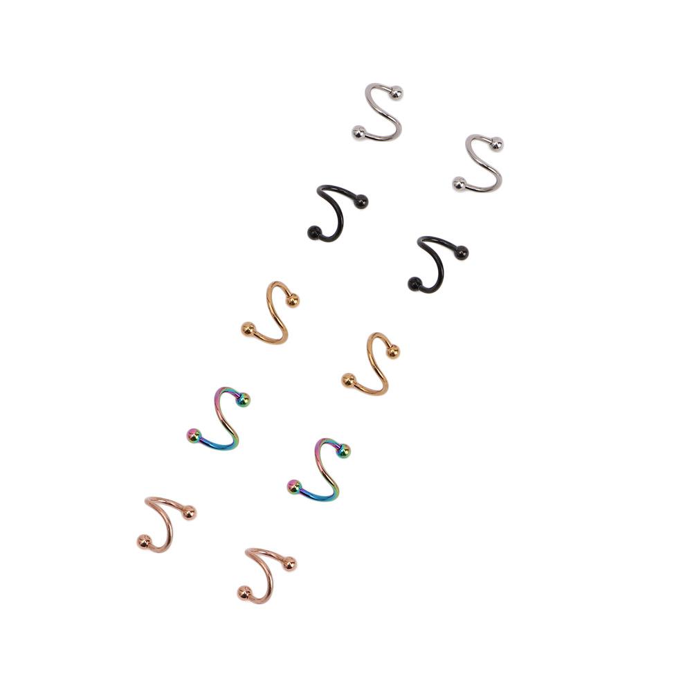 Piercing S Spiral Cartilage Earring Body Piercing Jewelry Barbell Lips Ring Helix Tragus Piercing