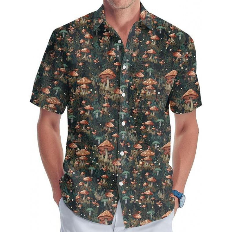 A new large-size men's fashion digital printing short-sleeved shirt in summer from the source manufacturer