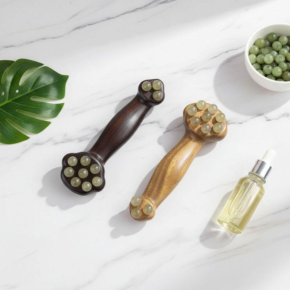Antistatic Guasha Face Massager Tool Copper Beads Face Manual Massager Birthday Gift