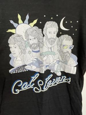 Cat Stevens Poster Music Tour Shirt Black Unisex Size S-5XL TA940 Unisex T-Shirt