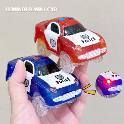 Mini Tracks Cars, LED Light Race Cars for Magic Tracks Glow In the Dark, Compatible with Most Car Tracks Gifts for Kids