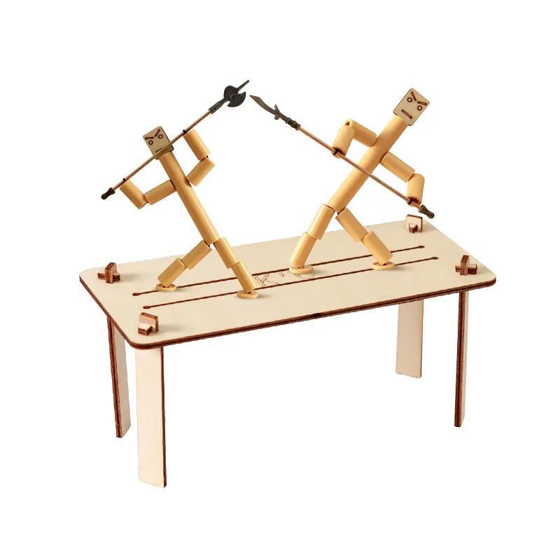 Bamboo Man Two-Player Battle Games Toy Diy Toy Parent-Child Games Desktop Anti-Stress Interactive Toys Desktop Battle Board Game