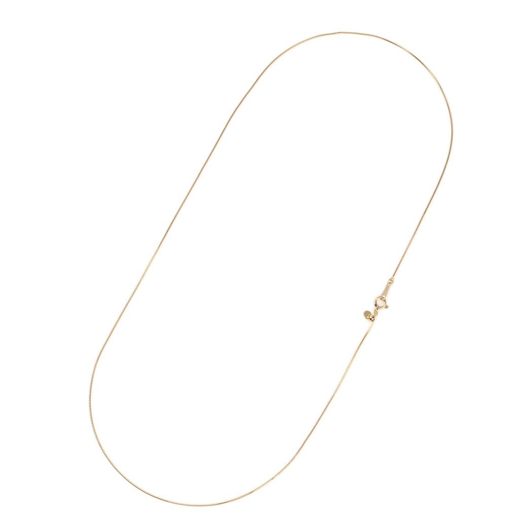 Goods K18 Necklace Venetian Chain Width 50cm Free Adjuster 18K 18K [Happy Shop] 0.6mm