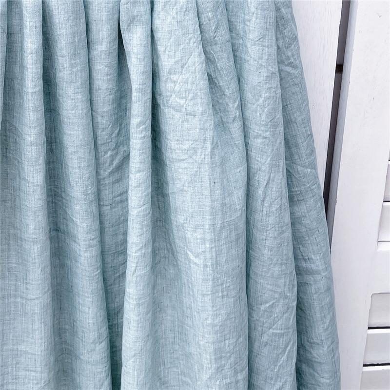 Spring Summer Fresh Solid Midi Skirt Elastic-Waisted Elegant Vintage Ladies Cotton Linen Skirt