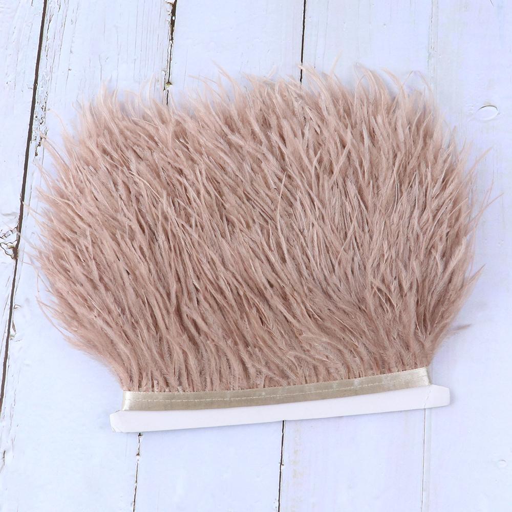 10 Meters Fluffy Colored Ostrich Feather Trim Ribbon 8-10Cm Natural Plumes Sewing Trimmings For Dress Clothing Decoration Crafts