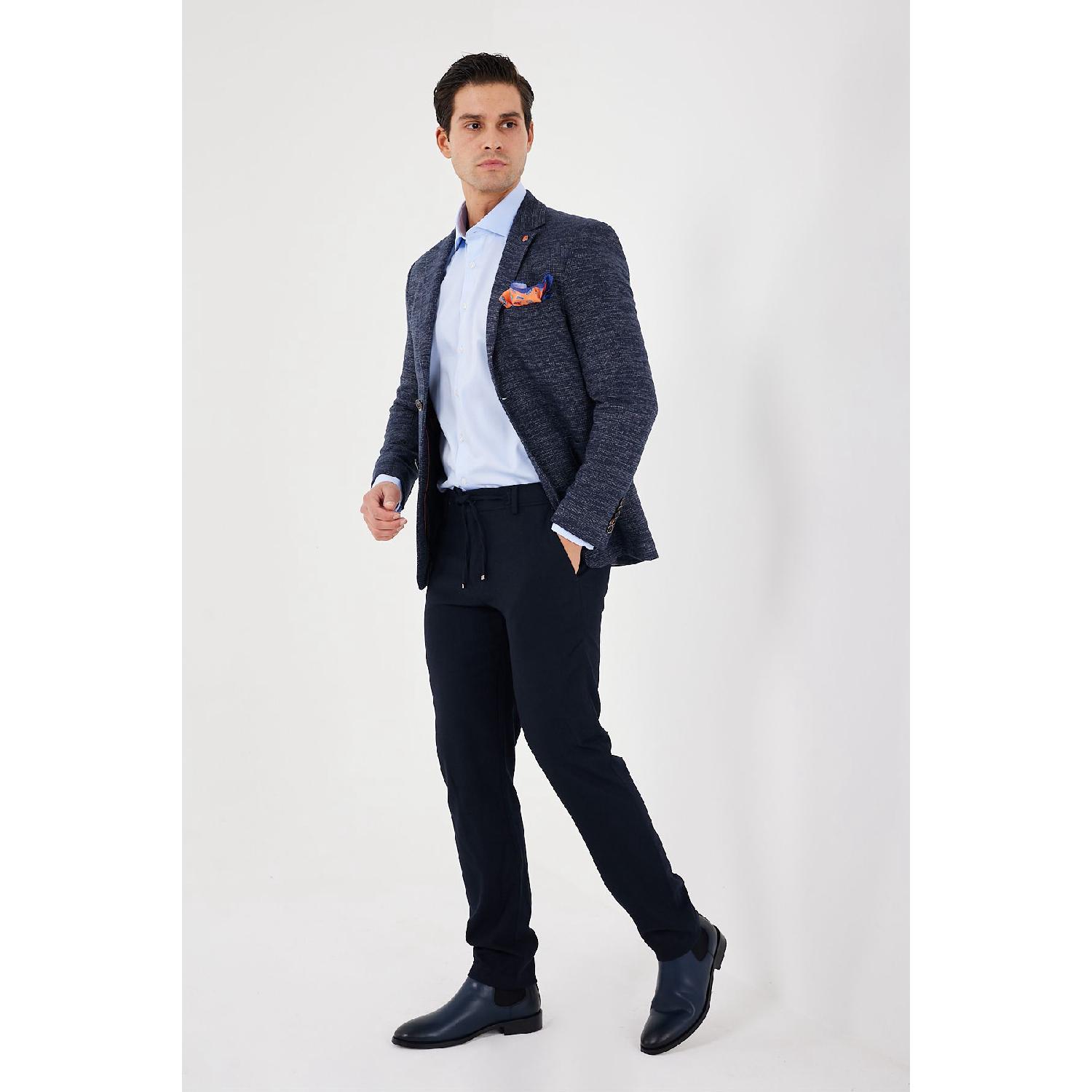 

Blazer Slim Fit Пиджак одинарный 7173-черный 46 синий