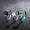 100 %925 Silver Natural Crystal Jewellry Ring For Women Green Topaz Gemstone Engagement Wedding Bands Prehnite Ring Open Jewelry