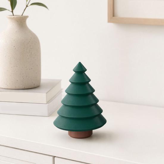 Yousheng Christmas Tree Ornament, One-Piece Molding Piggy Bank with Hidden Money Storage Function, Decorative Holiday Desktop Decoration