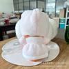 20cm Silicone Face Doll with Cat Ear Jacket - Winter New Year DIY Outfit