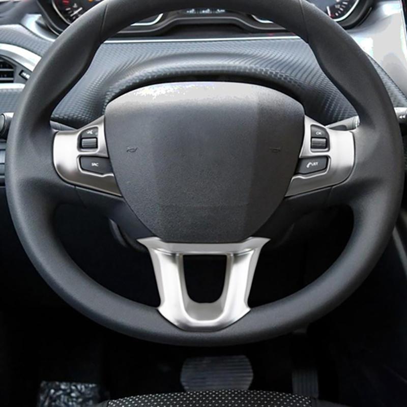 3 Teile/satz Auto Lenkrad Dekoration Abdeckung Trim Aufkleber Fit für Peugeot 2008 208 308
