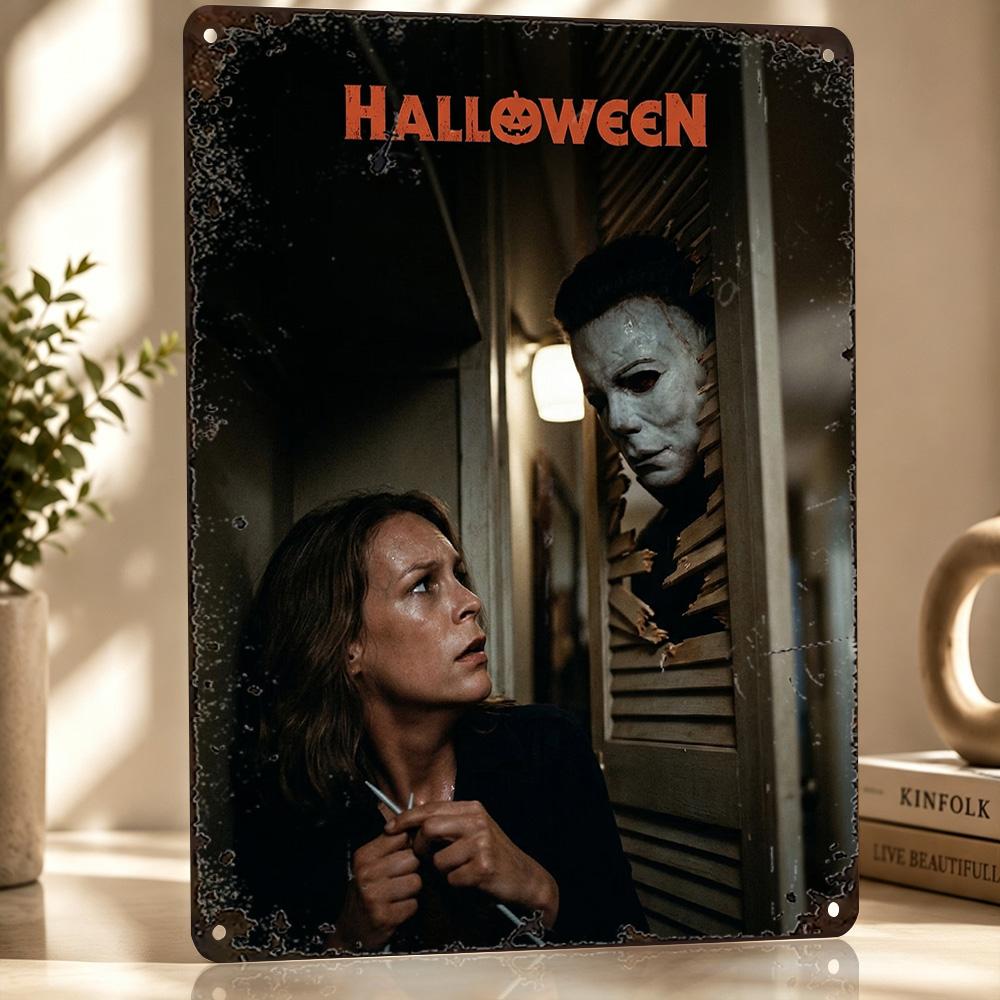 Halloween Movie With Michael Myers Metal Poster Perfect Gift for Fans Lovers Personalized Wall Art Metal Sign for Decor Luxury