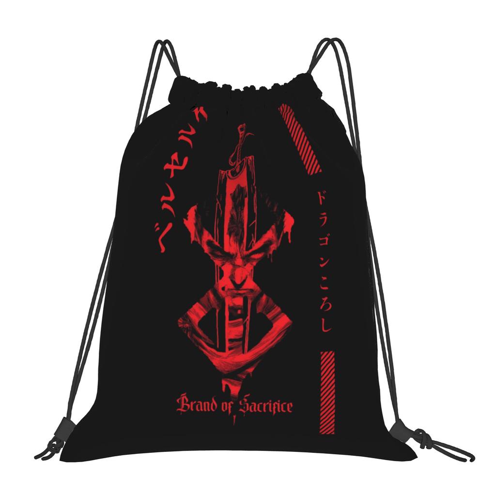 Custom B-Berserkes Drawstring Backpack Women Men Gym Sport Sackpack Foldable Supernatural Shopping Bag Sack