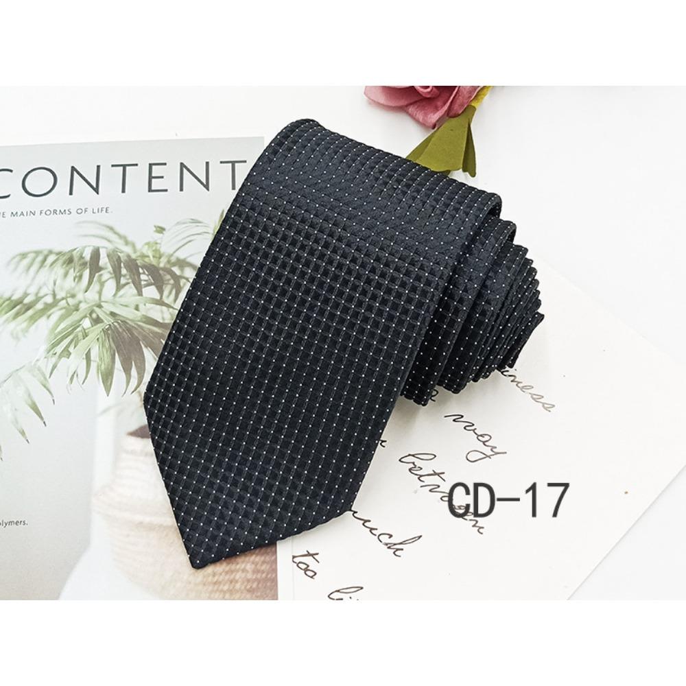 Men's Business Tie 8cm Professional Dress Interview Striped Tie Stylish Business-style Ties Navy Black Multi-colorTraditional Hand-knotted Design