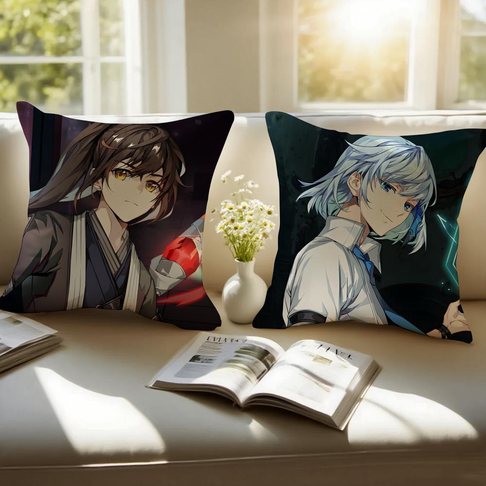 Japanese Animation TTower of Gods Cushion Cover Pillowcase Antidustmite Invisible Zipper Short Plush Sofa Cushion