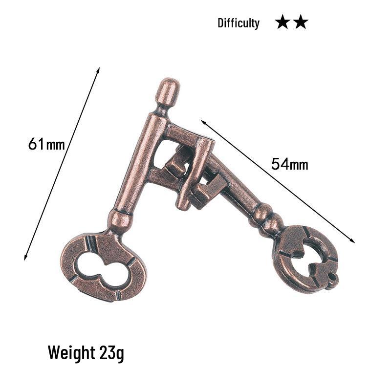 Intelligence Puzzle Zinc Alloy Disentanglement Rings - Unlock Nine Linked Rings Kongming Luban Lock Educational Toy
