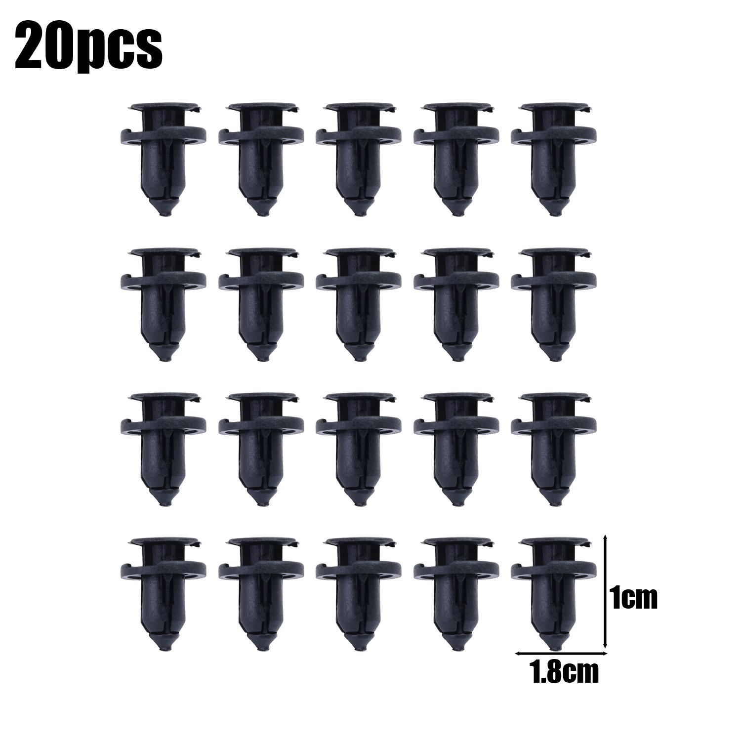 

20-100PCS 8mm Polypropylene Black Car Clips Rivet Fastener for Bumper Door Fender Liner Car Components Auto Interior Accessories