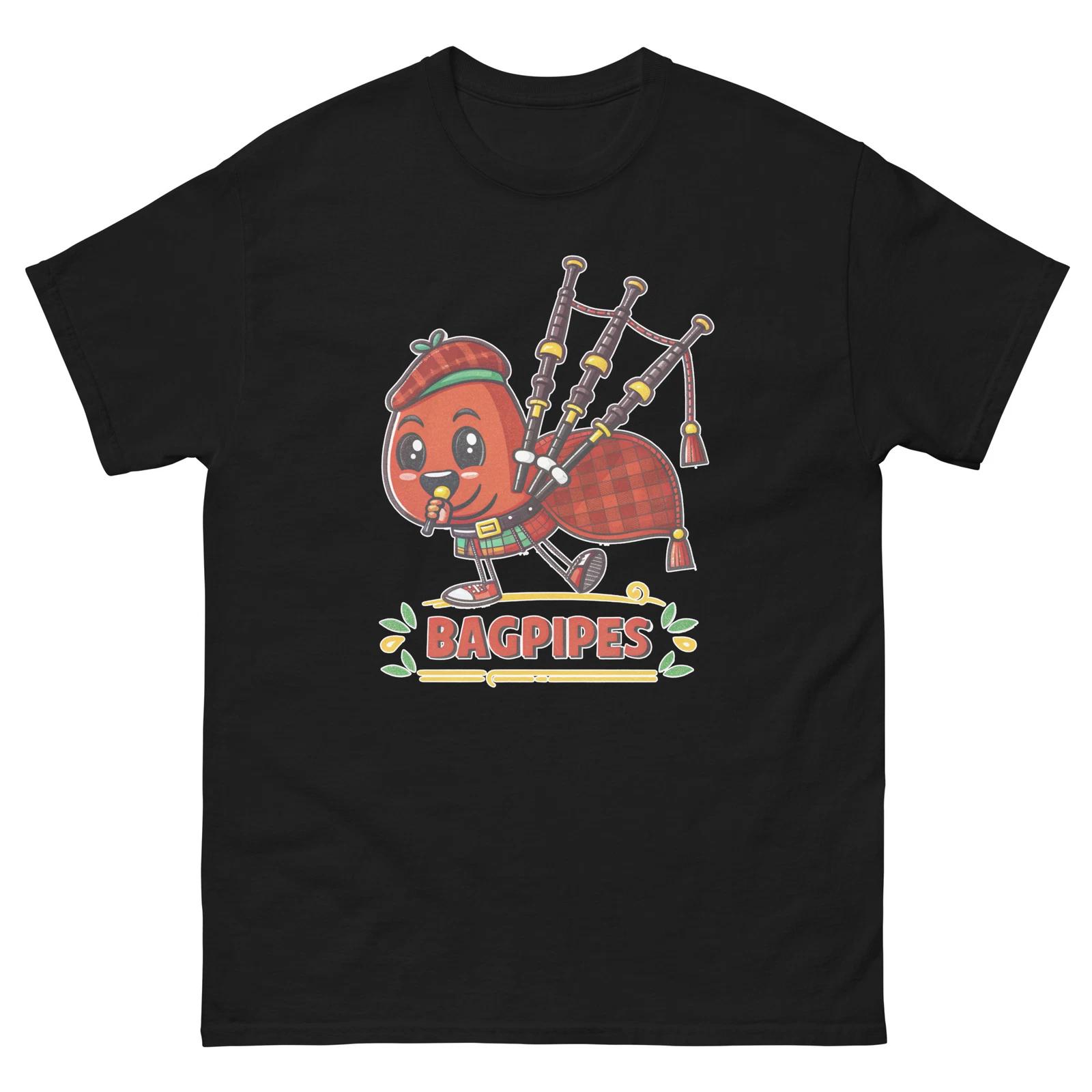 Bagpipes Musical Instrument Illustration T-Shirt 2XL