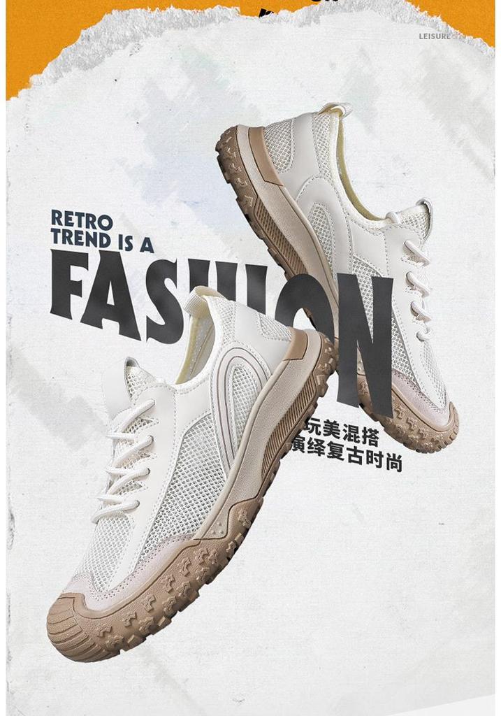 2025 Summer Men's Mesh Casual Low-Top Breathable Hiking Retro Sports Shoes