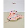 Summer Kids Sun Hat With Wide Brim Cotton Polyester Uv Protection For Boys Girls