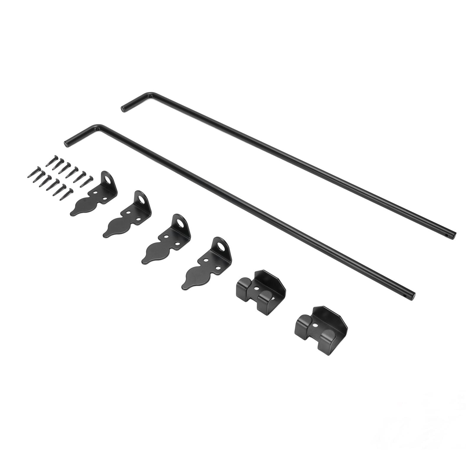 

Комплект из 2 шт., дверной откидной брус из легированной стали, 24 дюйма, защелка для тяжелых дверей и ограждений