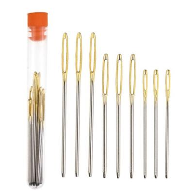 9pcs Transparent Needle Bottle Set Blunt Head Gold Silver Sweater Needle Tube Set Sweater Needle