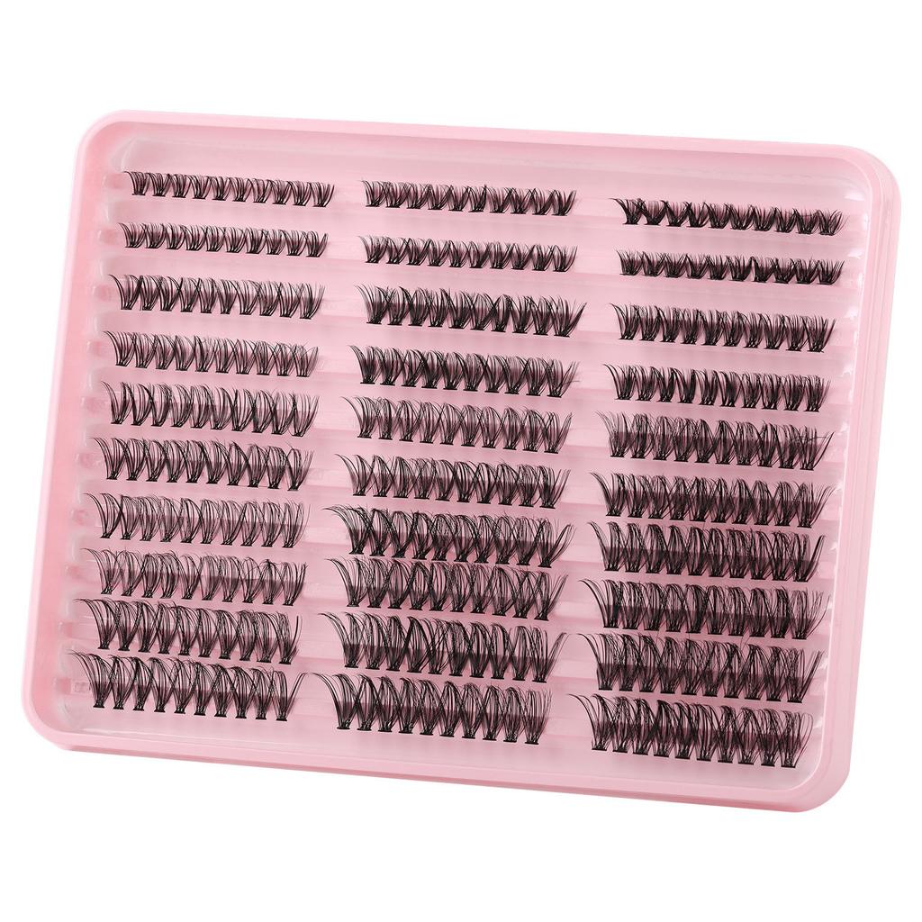 300 Clusters Of Thick Single-Cluster D-Song False Eyelashes Set 8-16Mm Curled Diy Segmented Eyelashes
