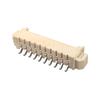 10-Pin 1.25mm Light Yellow SMT Wafer Connector with Copper Crimp Terminal; Horizontal and High-Temperature Resistant