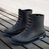 Rain Shoes Short Tube Waterproof Water Shoes Non-slip and Warm Men's Rain Boots Women's Kitchen Velvet Wear-resistant New Rubber Shoes Water Boots