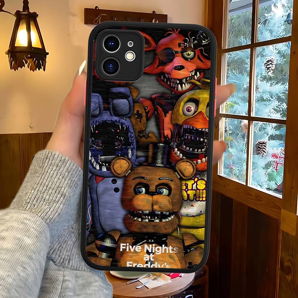 Game F-Five N-Nights At F-FreddyS For IPhone 15 16 Pro Max 11 12 13 14 XS XR X Plus 16E Matte Translucent Phone Cover