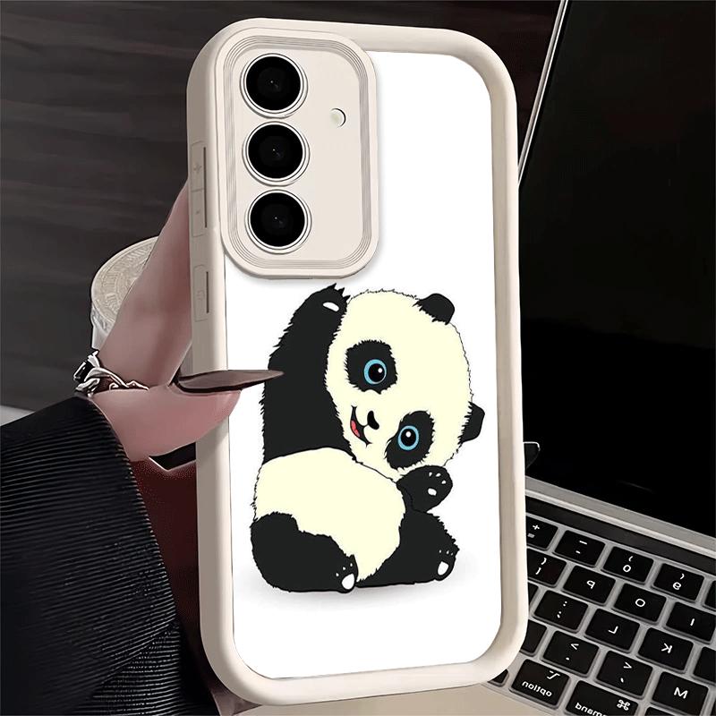 Phone Case for Samsung Galaxy S26 S25 Ultra S24 FE Cute Cartoon Panda Shell S23 Plus S22 + S21 S20 5G Soft Silicone Funda