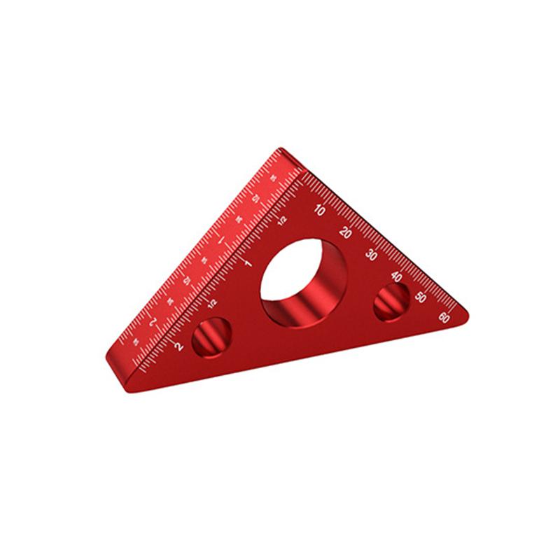 

Right Angle Ruler Aluminum Alloy Pocket Square DIY Woodworking Triangle Ruler Height Measuring Gauging Woodworking Tool 1pcs красный