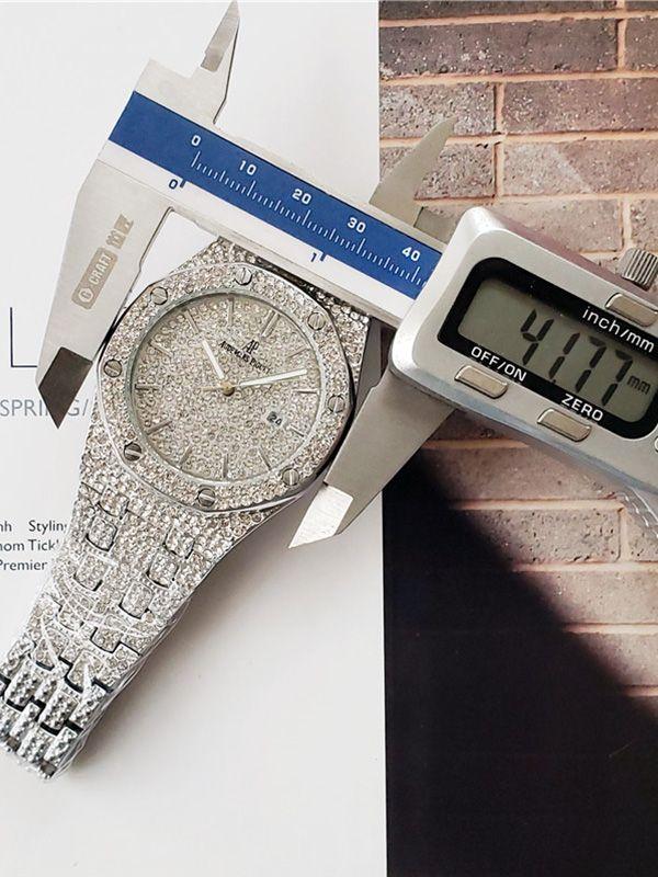 Men's Watches Full Diamond-Set Men's Watches Luxury Quartz Watches