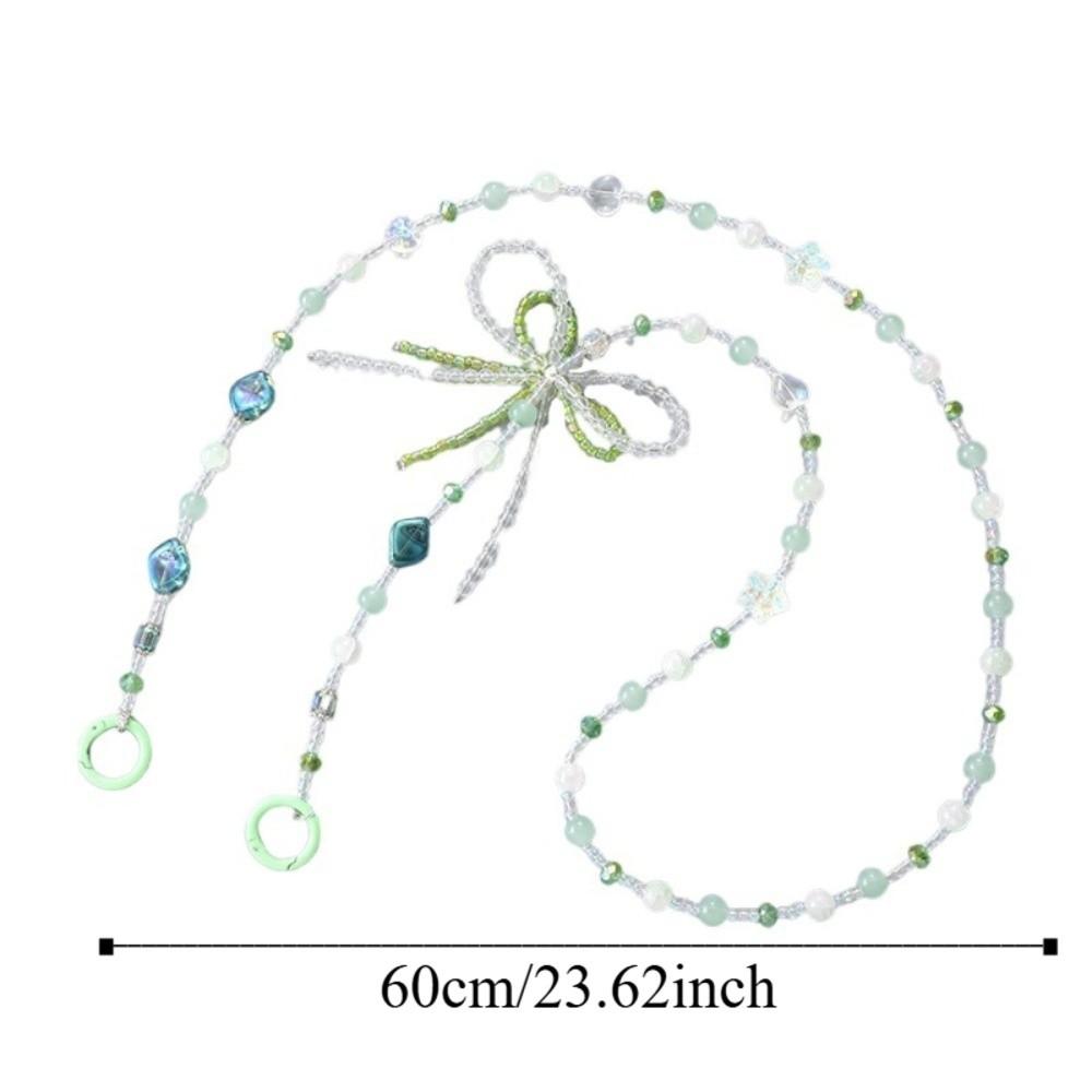 Bowkont Beaded Phone Chain Pearl Mobile Phone Crossbody Strap Beads Phone Lanyard  Keychain Pendant