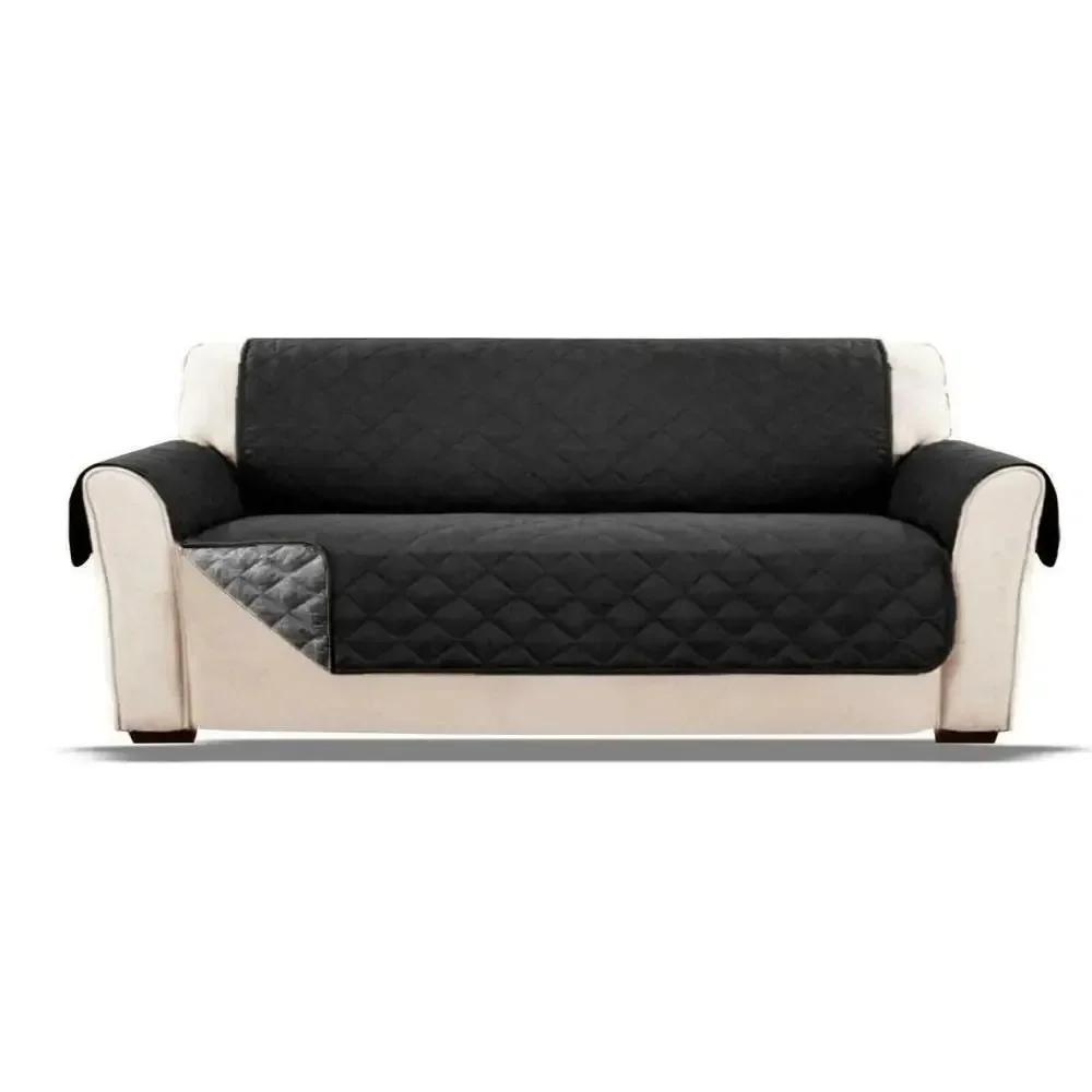 Einfarbiger wasserdichter Sofabezug gesteppt verschleißfest Couchbezug für Haustiere Liegesessel Sessel Sofas Überwürfe Sitzer Schutz 1 seat