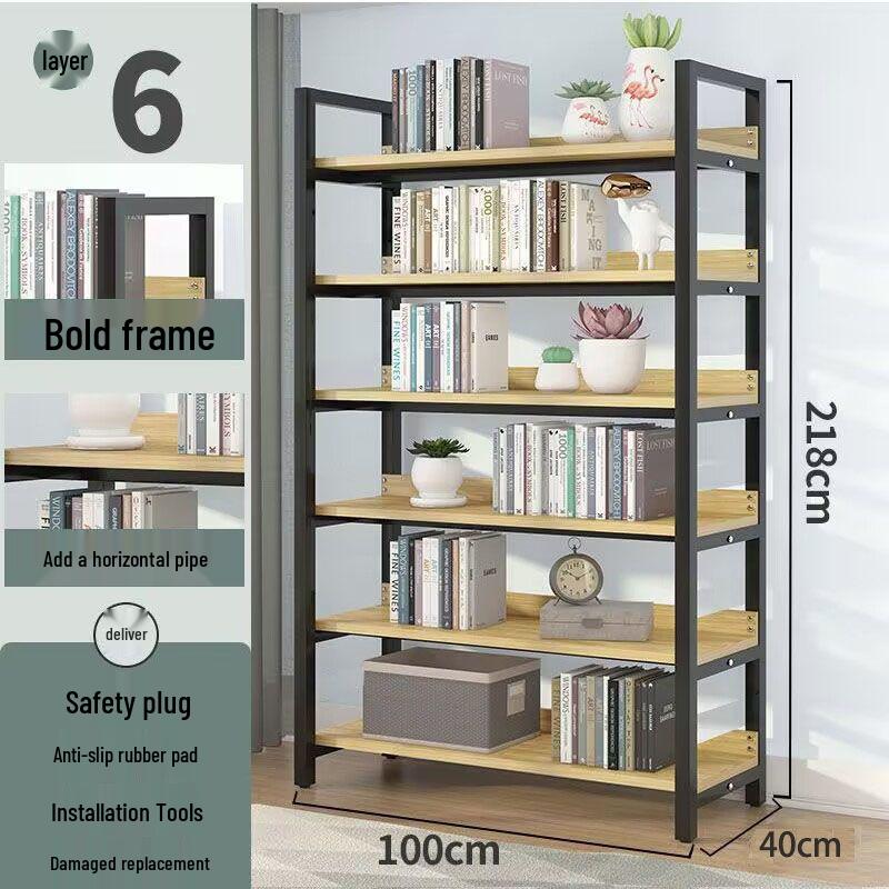 Multilayer Floor Standing Bookshelf and Storage Rack
