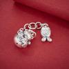 Sterling Silver 999 Lucky Cat & Fish Tassel Pendant for DIY Beading Bracelet