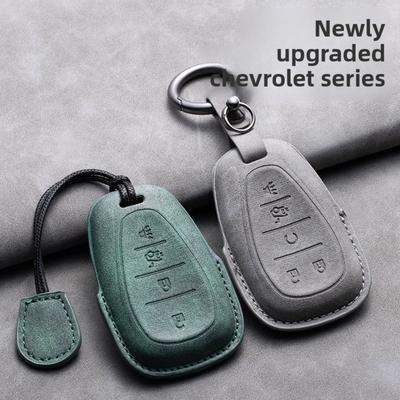 Premium for Nappa Leather Key Cover for Chevy Malibu XL Equinox Blazer Camaro Car Keys
