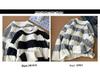 Men's Retro Striped Crew Neck Sweater - Autumn/Winter Loose Fit Knitwear in Plus Size