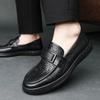 British Style Work Thick Sole Male Casual Shoe Non Slip Social On Sale High Quality Elegant Cowhide Men's Leather Shoes
