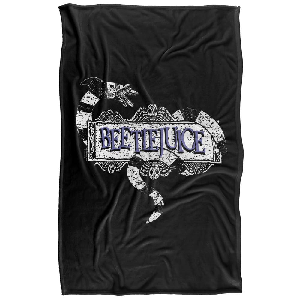 Beetlejuice Soft Touch Logo Blanket