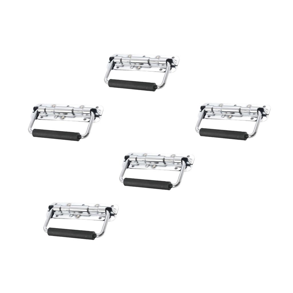 Pack Of 5 Spring Loaded Folding Handles Folding Handles with Spring Compact Designs Handle for Storage Boxes & Toolboxes