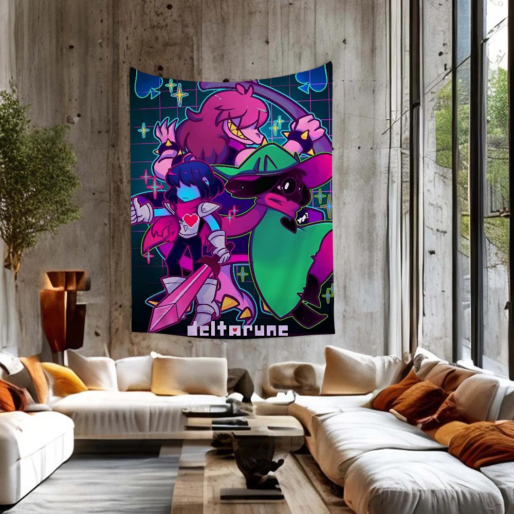Deltarune Videohra Tištěná Velká Nástěnná Gobelínová Závěsná Tarotová Hippie Nástěnné Koberce Kolejní Umění Domácí Dekorace