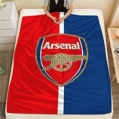 The Gunners Logo Print FlAannel Blanket, High Quality Comfortable for All Seasons, Home Decor, Warmth and Comfort