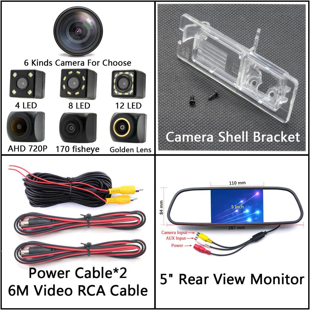 Fisheye 720P AHD Backup Reversing Rear View Camera For Renault Megane III Hatchback Laguna II III Hatchback Clio 4 Zoe Car